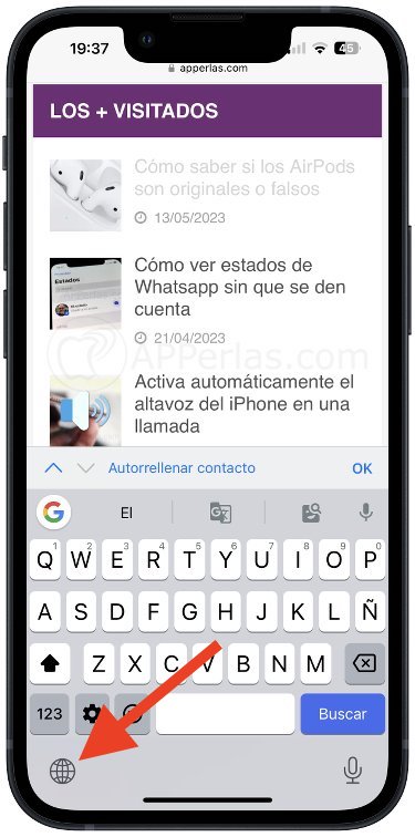 Botón teclados en iOS Botón teclados en iOS