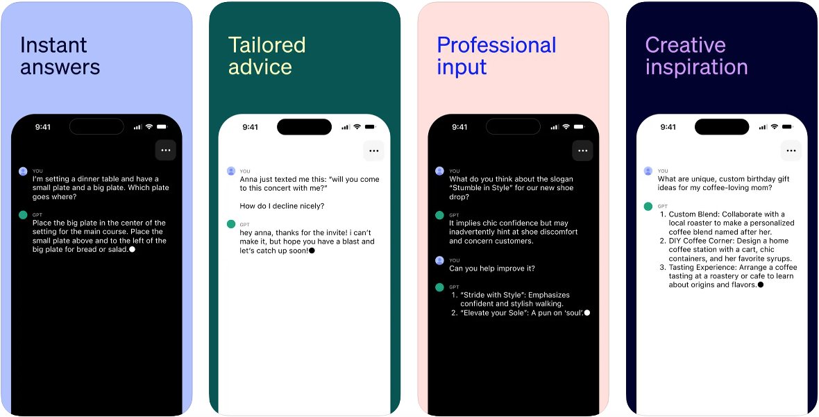 Capturas de app oficial de ChatGPT Capturas de app oficial de ChatGPT