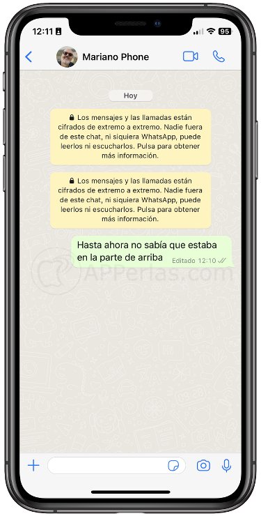 Mensaje de WhatsApp editado Mensaje de WhatsApp editado