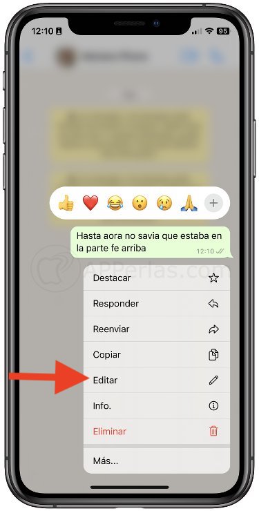 Editar mensajes de WhatsApp Editar mensajes de WhatsApp