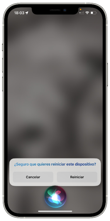 Siri reiniciar el iPhone 1