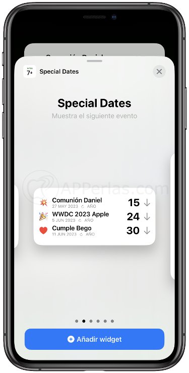 Widget con el calendario y cuenta atrás Widget con el calendario y cuenta atrás