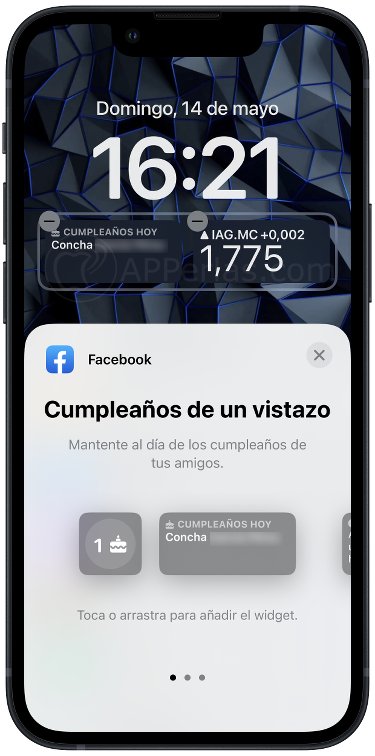 Tamaño de los widgets de cumpleaños Tamaño de los widgets de cumpleaños