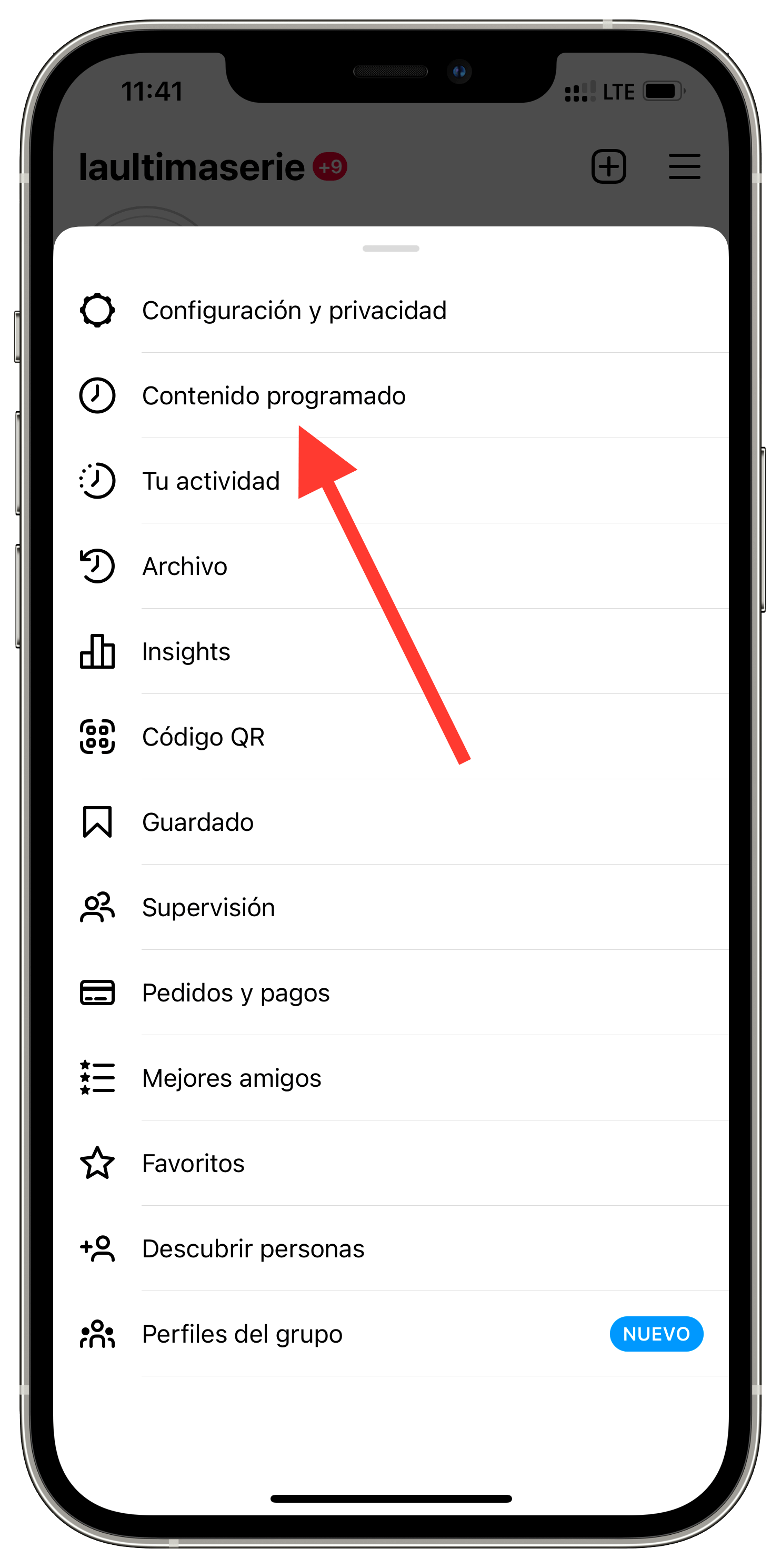 Pestaña contenido programado 1