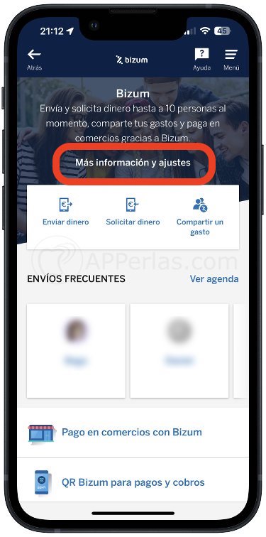 Ajustes de Bizum Ajustes de Bizum