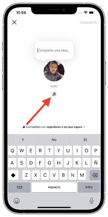 Música notas de Instagram 1