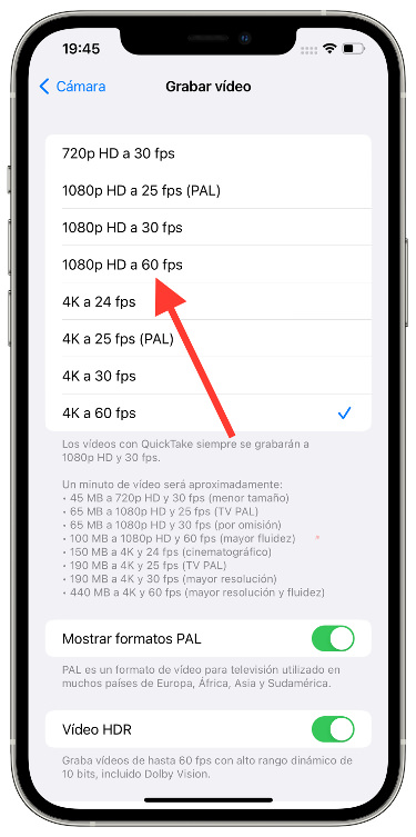 Formato vídeos que ocupen menos 2