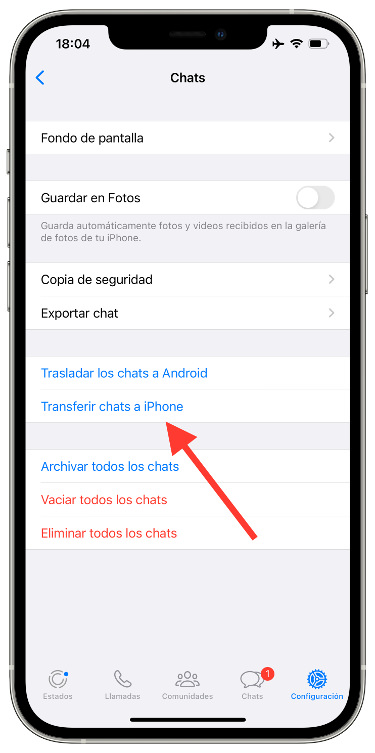 chats a un nuevo iPhone 1