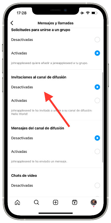 canales de difusión de Instagram 2