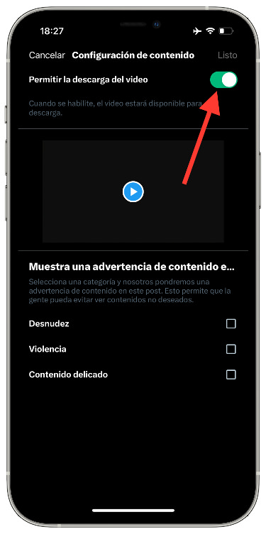 Desmarcar descarguen tus vídeos 2