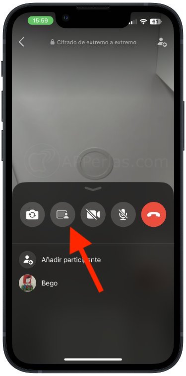 Opción de compartir pantalla