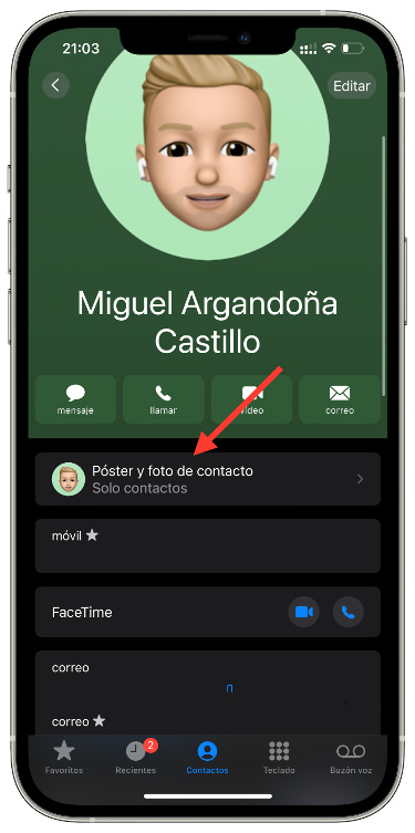 Póster tarjeta de contacto 1