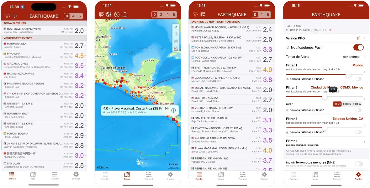 Interfaz de EarthQuake Interfaz de EarthQuake
