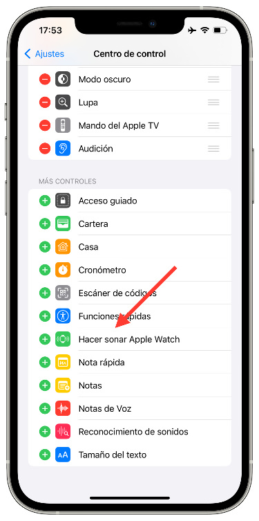Botón encontrar el Apple Watch 1