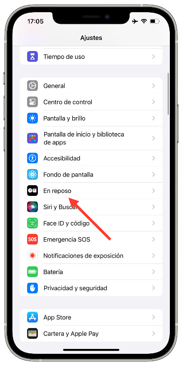 Ajustes modo reposo 1