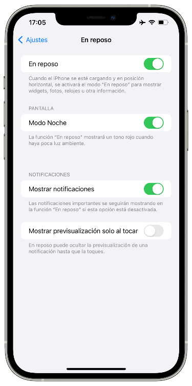 Funciones modo reposo 2
