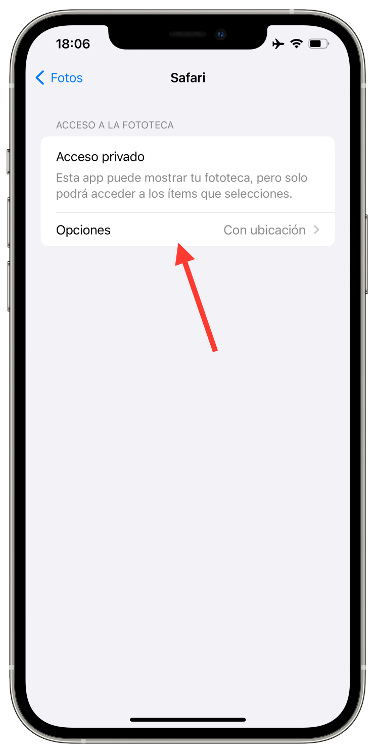 Opciones evitar enviar la ubicación 1