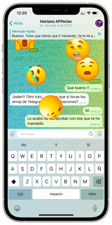 Emojis en mensajes de Telegram Emojis en mensajes de Telegram