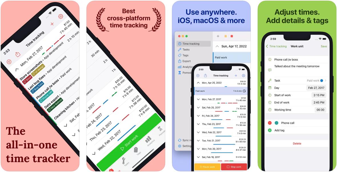 Capturas de la app para autónomos Workinghours Capturas de la app para autónomos Workinghours