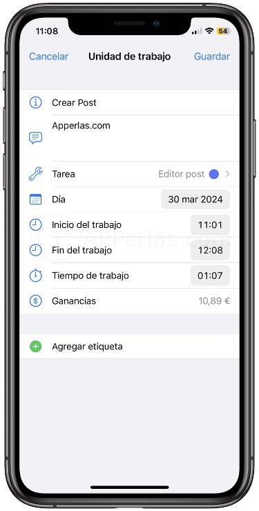 Edita unidades de trabajo Edita unidades de trabajo
