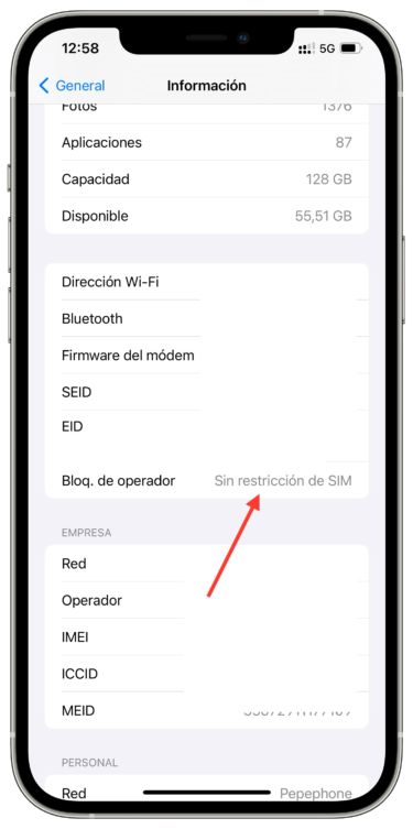 saber si un iPhone es libre