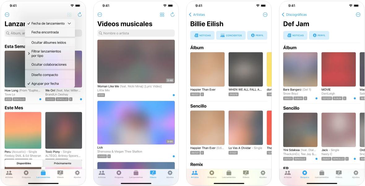 MusicHarbor app de información sobre música