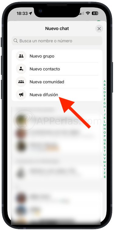 Crear listas de difusión en WhatsApp Crear listas de difusión en WhatsApp