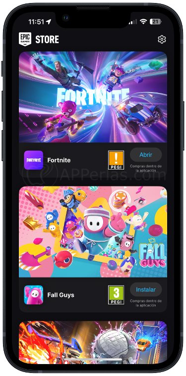 Tienda EPIC con Fortnite para descargar en iPhone Tienda EPIC con Fortnite para descargar en iPhone