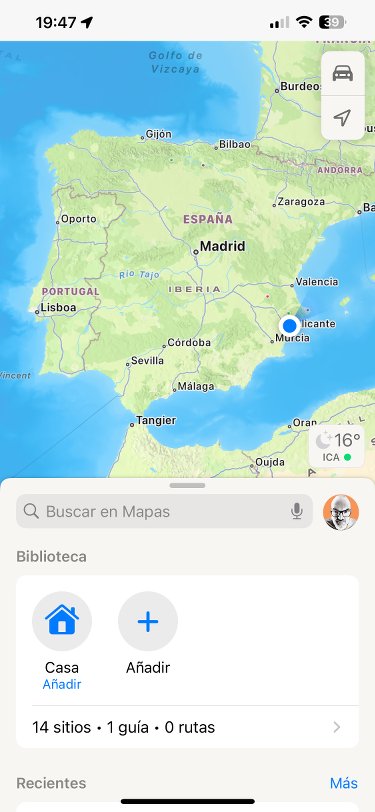 Crea rutas en la app mapas de Apple