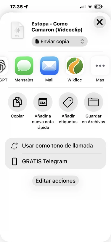 Usar como tono de llamada Usar como tono de llamada