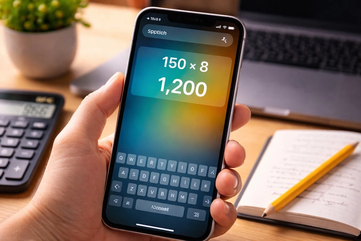 Cálculos rápidos en Spotlight